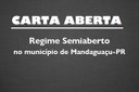 Carta Aberta - Regime semiaberto